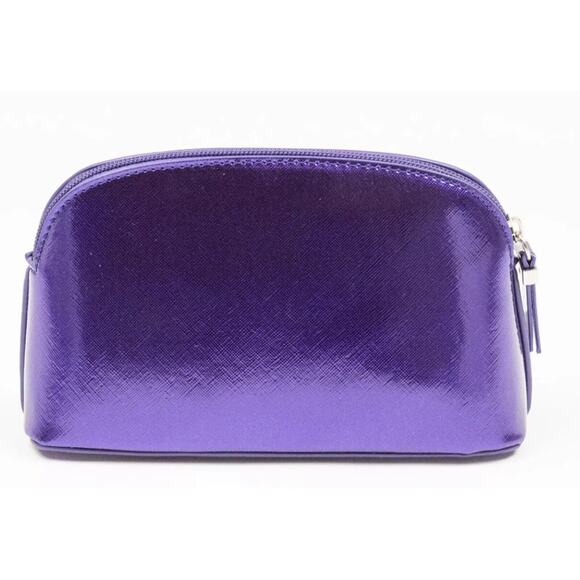 Stella Max Women's Zip Closure Cosmetic Bag in Purple - Picture 1 of 3